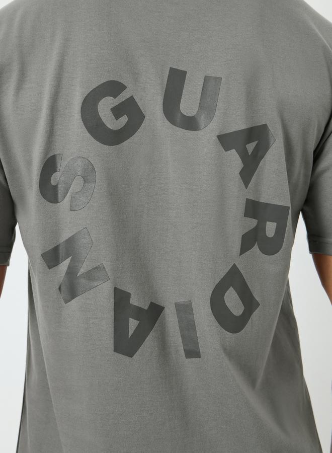 ستايلي تيشيرت واسع مطبع بطبعة كتابة - Image 5