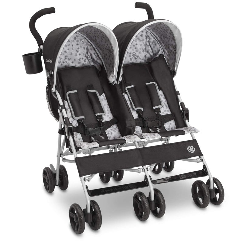 Delta CHILDREN Jeep Scout Double Stroller, Charcoal Galaxy - Image 2