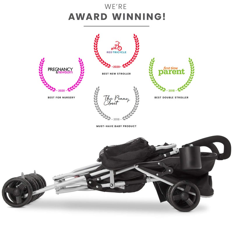 Delta CHILDREN Jeep Scout Double Stroller, Charcoal Galaxy - Image 5