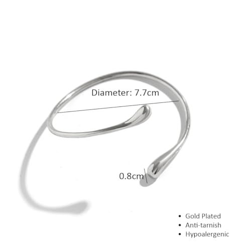 Aaishwarya Upper Arm Adjustable Cuff Bracelet | Silver Plated Armlet for Women and Girls | Anti-tarnish Bracelets | Stylish Boho Statement Jewelry | Beach Accessory - Image 4
