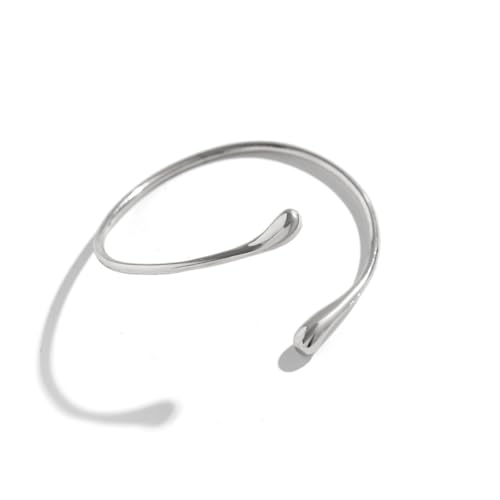 Aaishwarya Upper Arm Adjustable Cuff Bracelet | Silver Plated Armlet for Women and Girls | Anti-tarnish Bracelets | Stylish Boho Statement Jewelry | Beach Accessory - Image 1