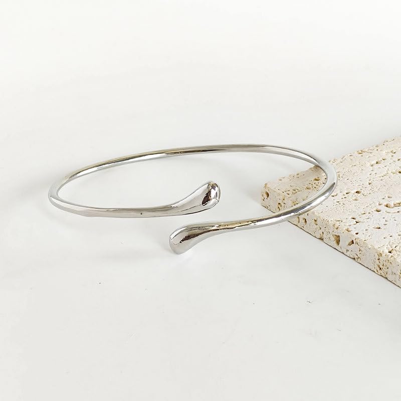 Aaishwarya Upper Arm Adjustable Cuff Bracelet | Silver Plated Armlet for Women and Girls | Anti-tarnish Bracelets | Stylish Boho Statement Jewelry | Beach Accessory - Image 5