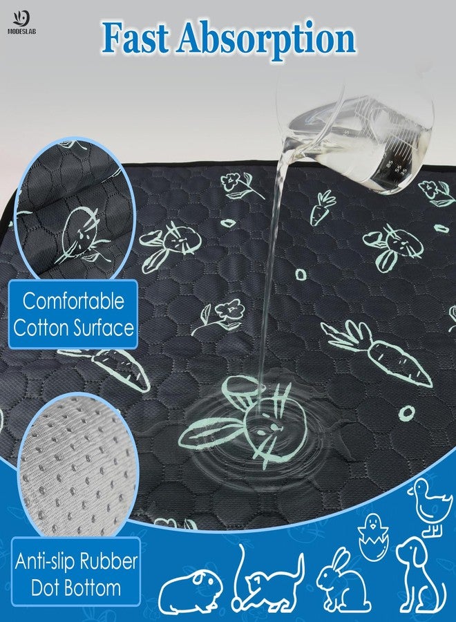MODESLAB 6-Pack Guinea Pig Cage Liner Washable, 16in x 30in Ultra-Absorbent Guinea Pig Bedding for Cage Non-Slip Leak-Proof Pee Pads for Dogs Rabbit Bunny Cat Litter Mat, Navy - Image 4