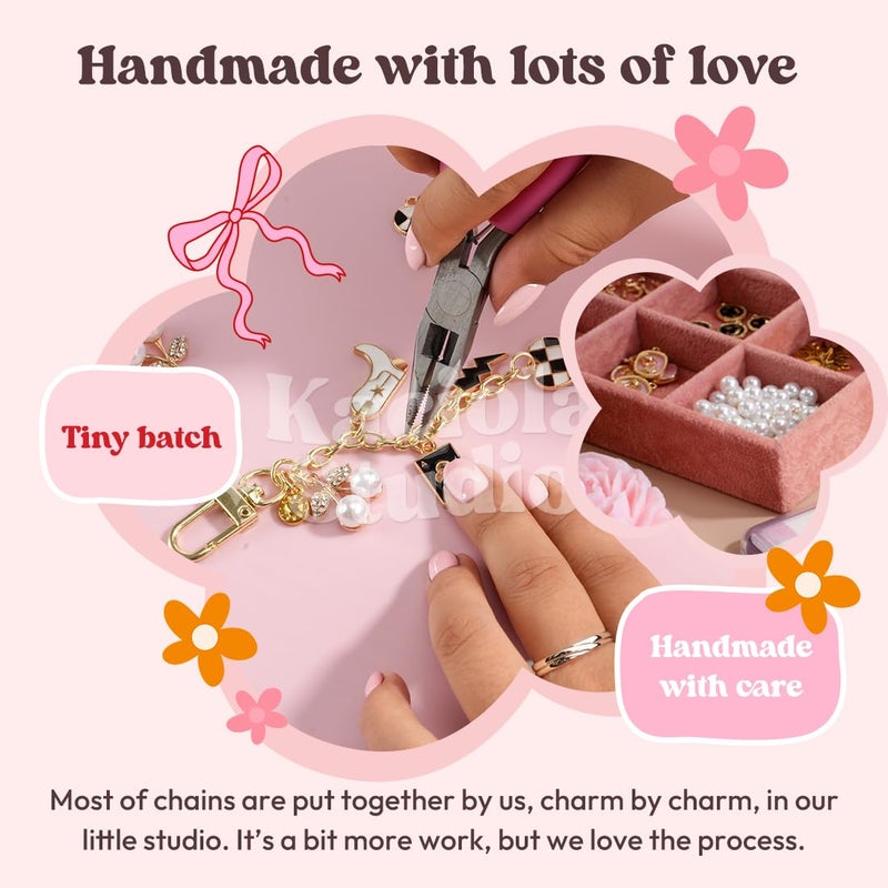 Kaciola Charm Chains for E-Reader with a Type C Charm, Moon Chain Cherry Pendant Cute E-reader Phone Charms Bracelets Accessories Gift for Reader Booklovers, Charms Compatible for E-Reader (E01) - Image 4