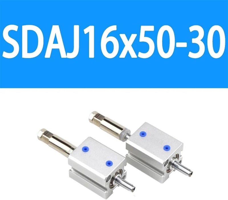 SDAJ16x40 30 Double Acting Aluminum Alloy Pneumatic Cylinder Adjustable Stroke 20 50mm - Image 3
