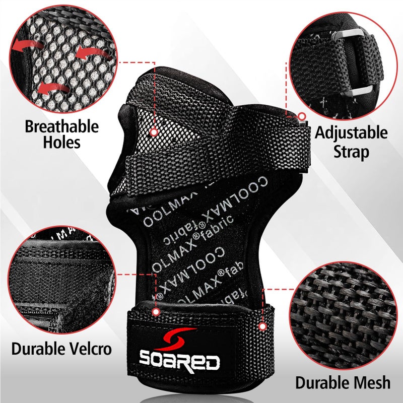 KULEDM Wrist Guard Protective Gear Wrist Brace Impact Sport Wrist Support for Skating Skateboard Snowboarding Skiing Motocross - Image 3