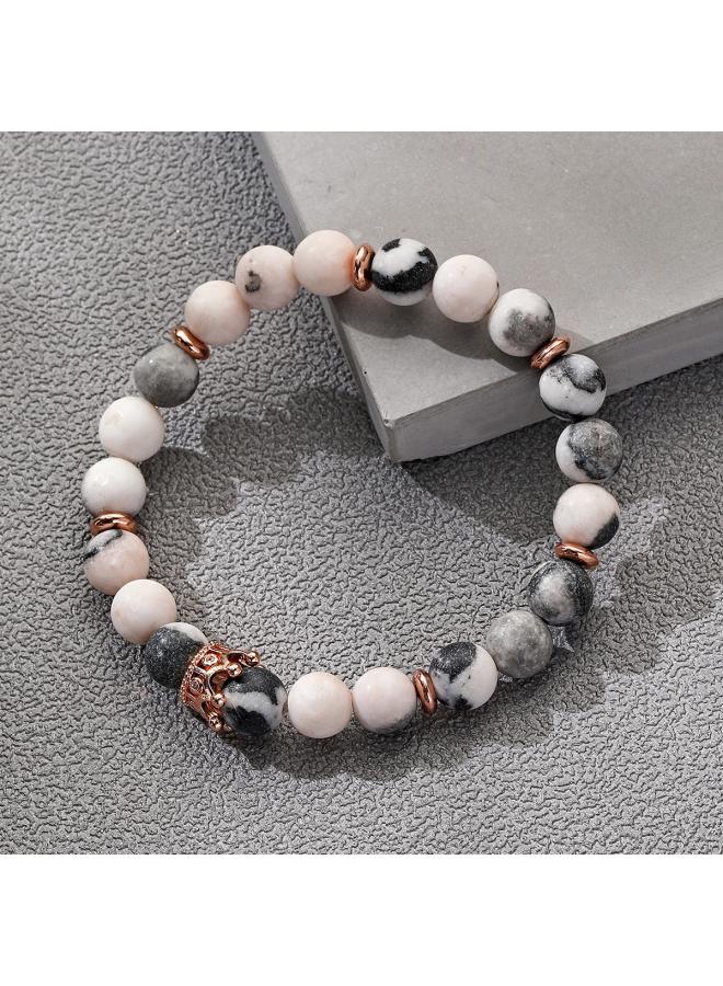 Explosions Natural Stone Bracelet Essential Oil Aromatherapy Bracelet Hot Powder Zebra Bracelet Bracelet Manufacturers 