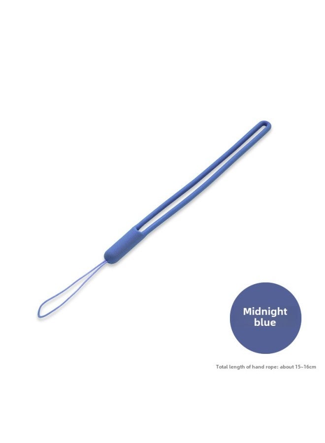 Loquat Silicone Lanyard Liquid Wrist Lanyard Creative Speaker U Disk Fan Short Hanging Rope Internet Popular Silicone Mobile Phone Lanyard-Specifications Support Image Upload:GLD-SL061-08 Midnight Blue  - Image 1