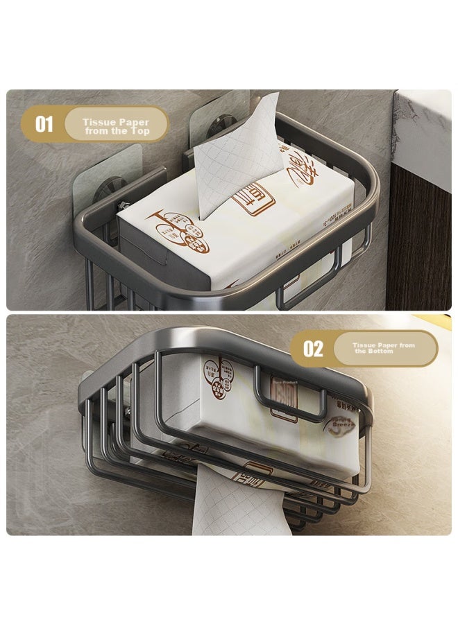 Additive Degree Jiadu Bathroom Tissue Box, Toilet Paper Holder, Paper Towel Dispenser, No-drill Toilet Paper Rack, Toilet Paper Storage Shelf - Image 2
