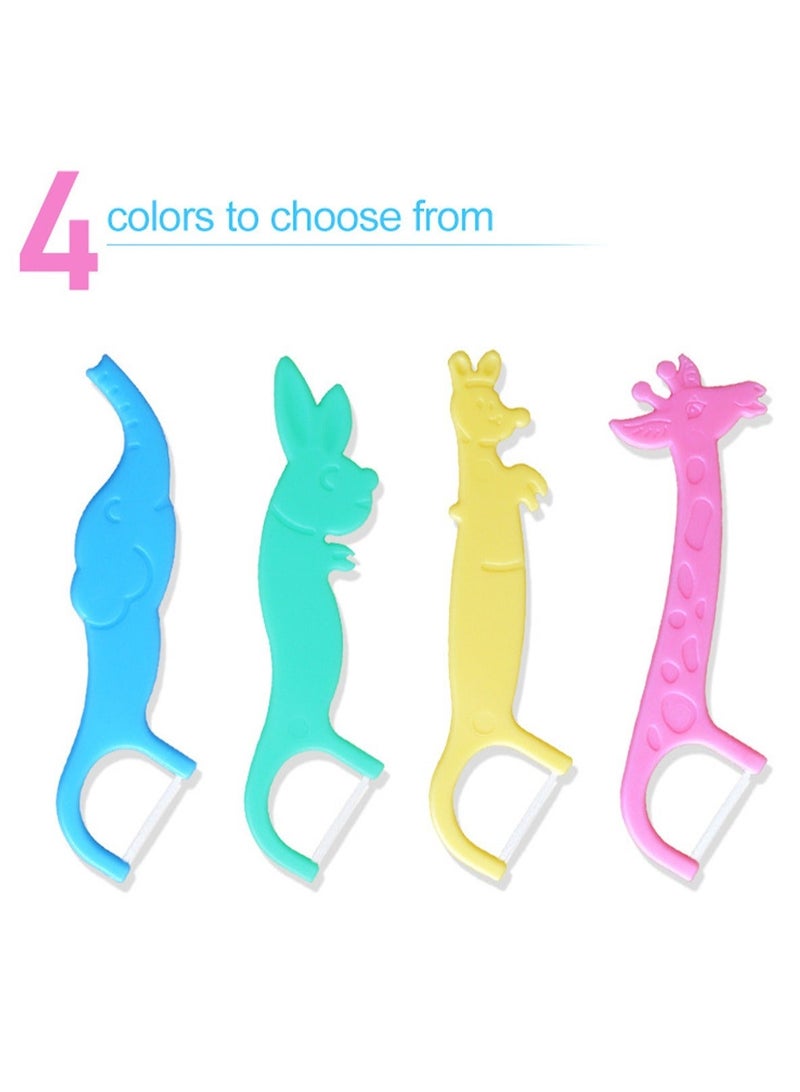 usmile 40 children's dental floss, designed in animal shape for children, reduces irritation to the gums while cleaning the gaps between teeth，dental floss toothpick,teeth stick,tooth picks,floss picks,teeth cleaning - Image 5