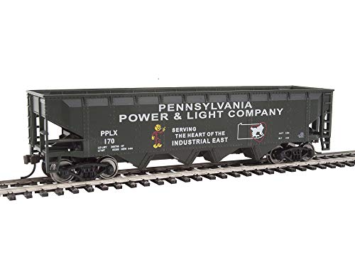 Walthers Trainline Offset Quad HopperReady to RunPennsylvania Power Light PPLX 170 9311659 HO Scale Model Railroad Freight Model - Image 5
