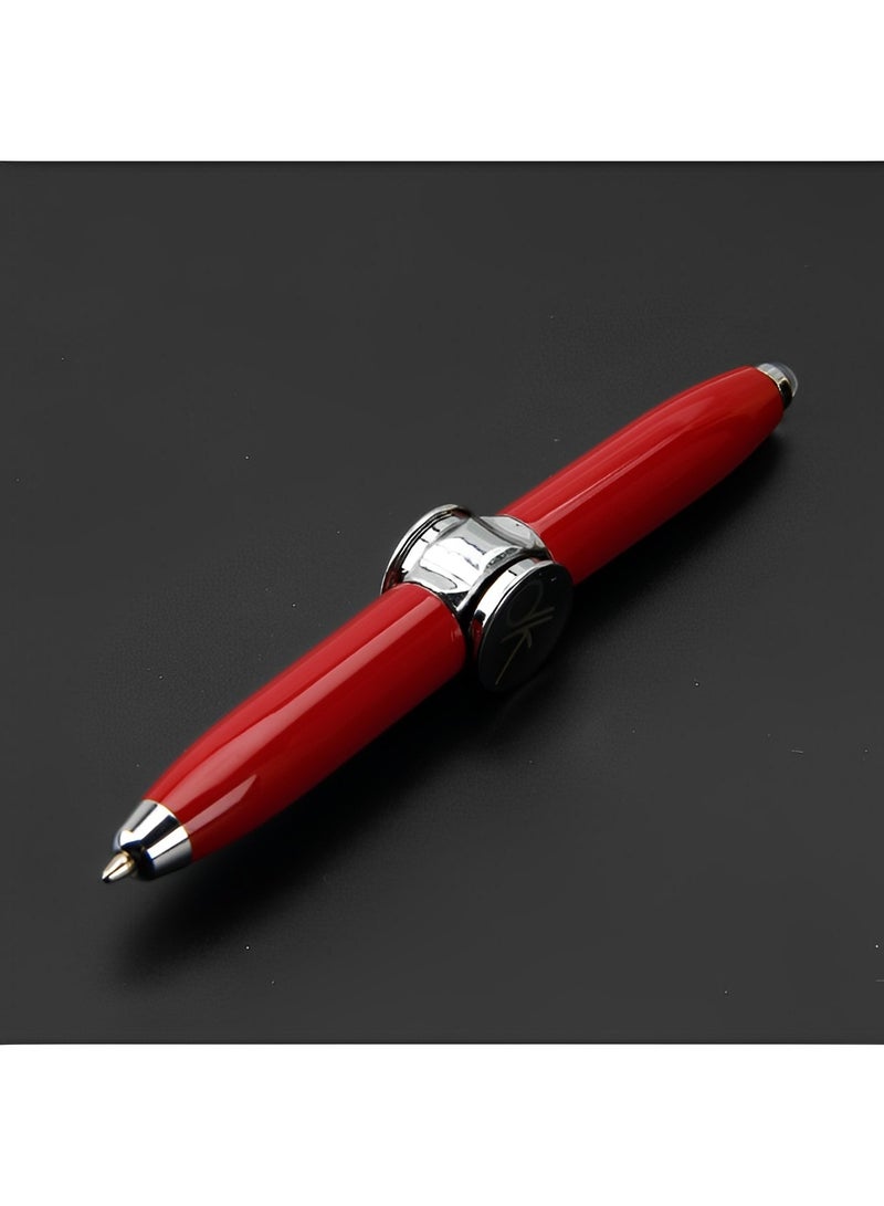 REOCLE Fidget Pen Spinner Pen with LED Light Multi Functional Help Stress Reducer Help Thinking Ballpoint Pen Rotating Anti Stress Anxiety Gift Pen - Image 2