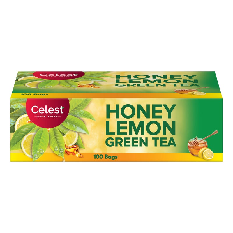 Celest Green Tea 100 Bags - Lemon & Honey | Green Tea - Image 1