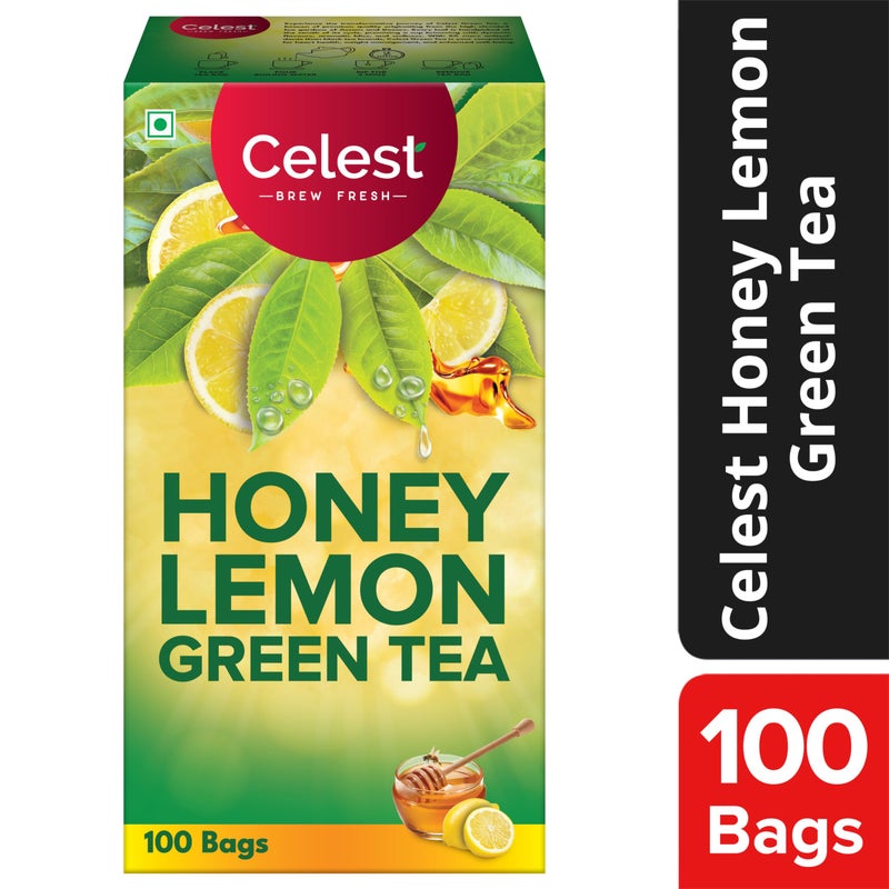 Celest Green Tea 100 Bags - Lemon & Honey | Green Tea - Image 2