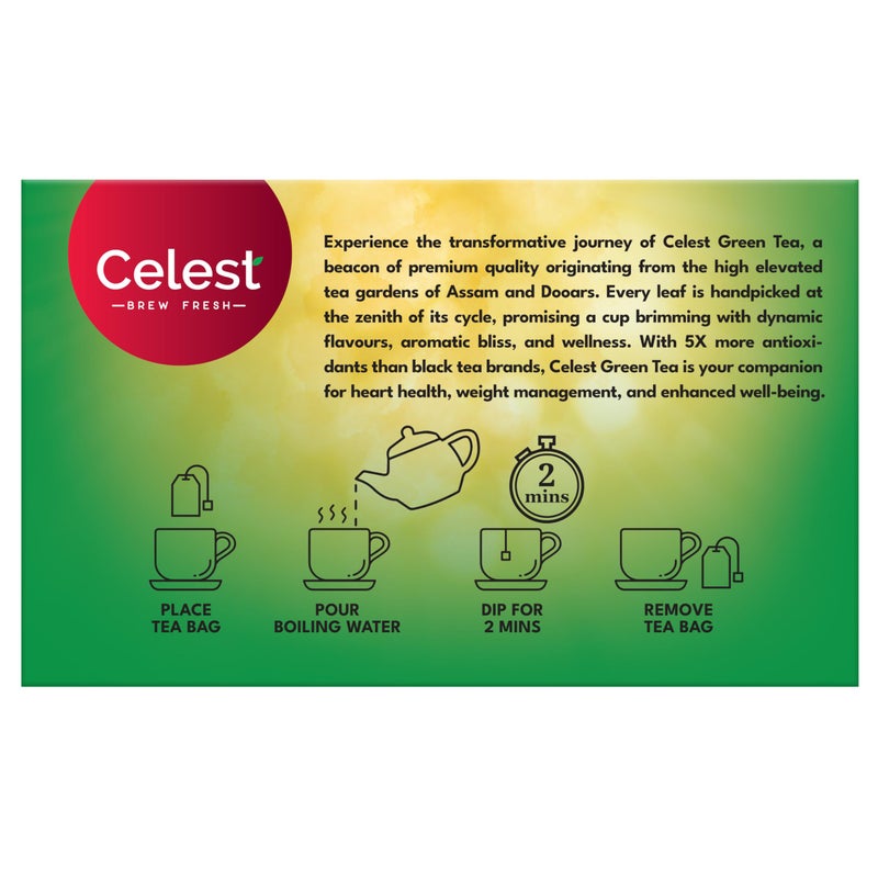 Celest Green Tea 100 Bags - Lemon & Honey | Green Tea - Image 4