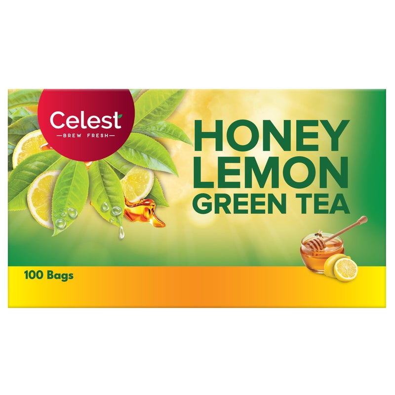 Celest Green Tea 100 Bags - Lemon & Honey | Green Tea - Image 3