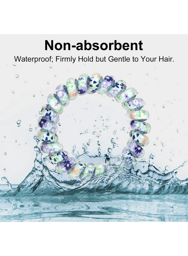 JessLab JessLab Spiral Hair Ties for Ladies, 10-Pack Elastic Hair Ties, Cute Plastic Coil Hair Ties, No-Damage Hair Accessory for Women and Children with Thick or Thinning Hair, Mix Color 3  - Image 2