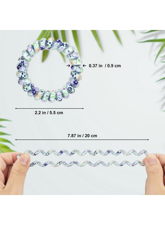 JessLab JessLab Spiral Hair Ties for Ladies, 10-Pack Elastic Hair Ties, Cute Plastic Coil Hair Ties, No-Damage Hair Accessory for Women and Children with Thick or Thinning Hair, Mix Color 3  - Image 5