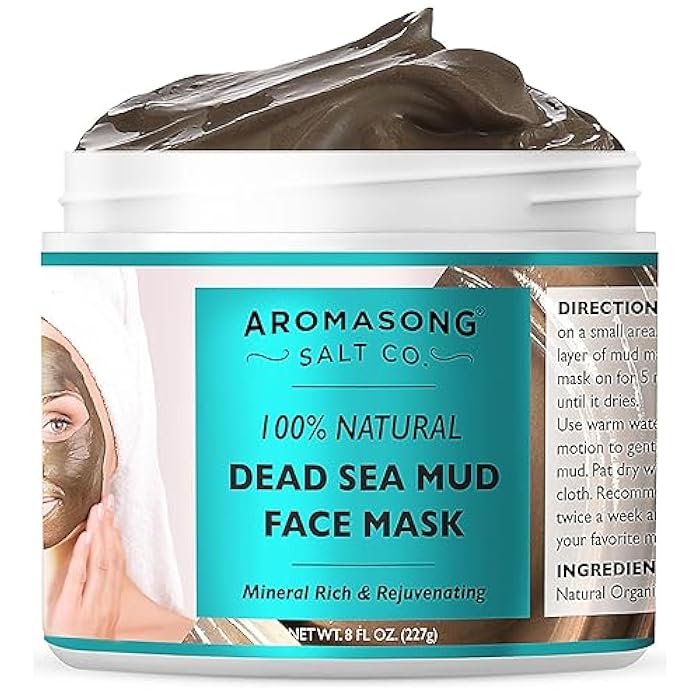 Aromasong 100% Pure Dead Sea Mud Mask - 5 Minute Mask - No Ingredients Added - for Face & Skincare - Blackhead Remover - Anti-aging - Pore Minimizer - Image 1