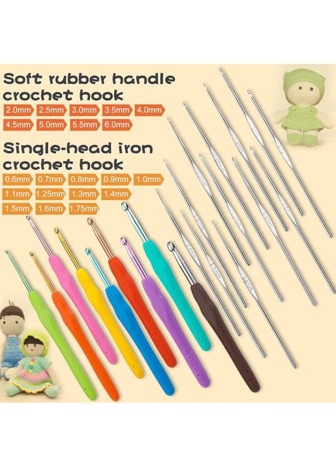 138-Piece Crochet Suit, DIY Novice Crochet Complete Material Package, Portable Knitting Tools - Image 3