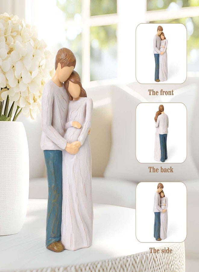 Lnrkai Pregnancy Gifts for Expecting Mom, Mom to Be Gift, Gender Reveal Gifts, Sculpted Hand-Painted Figure of New Parents - Image 3