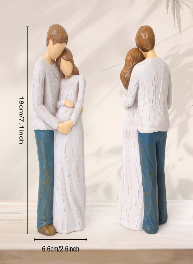 Lnrkai Pregnancy Gifts for Expecting Mom, Mom to Be Gift, Gender Reveal Gifts, Sculpted Hand-Painted Figure of New Parents - Image 2