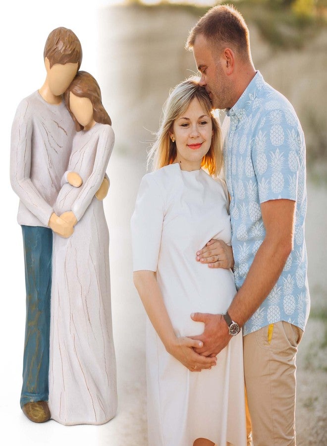 Lnrkai Pregnancy Gifts for Expecting Mom, Mom to Be Gift, Gender Reveal Gifts, Sculpted Hand-Painted Figure of New Parents - Image 5