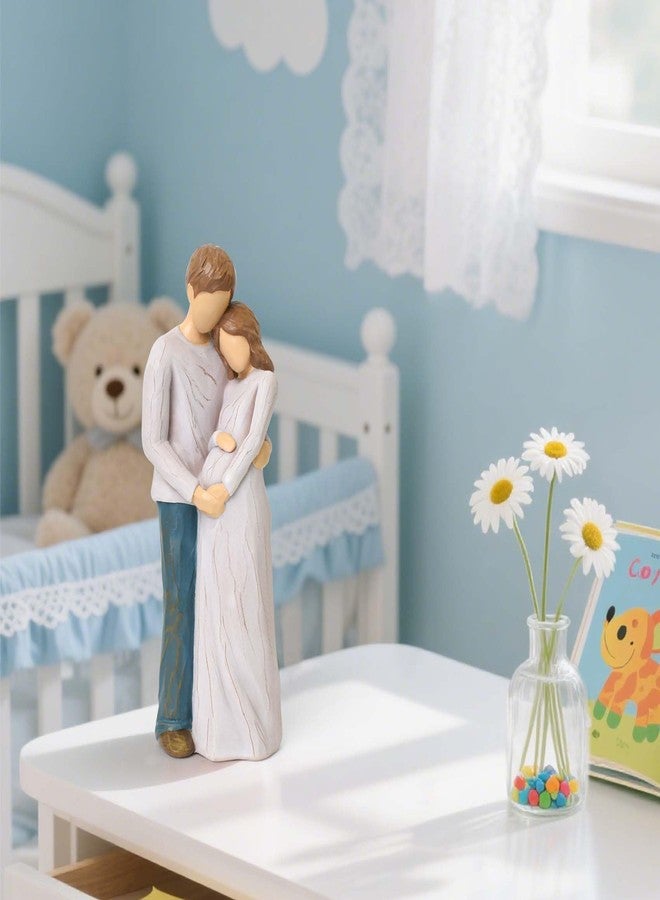 Lnrkai Pregnancy Gifts for Expecting Mom, Mom to Be Gift, Gender Reveal Gifts, Sculpted Hand-Painted Figure of New Parents - Image 4