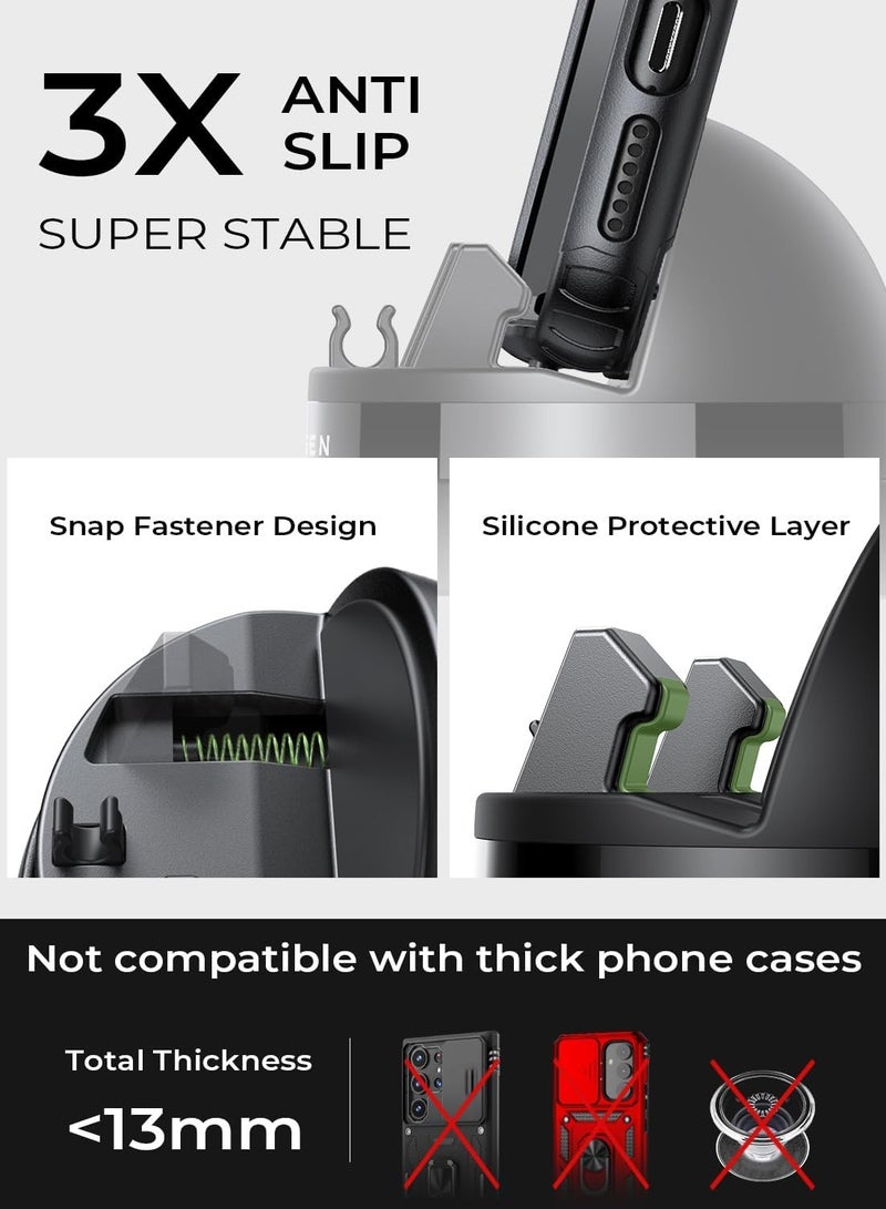 General Car Phone Holder Mount Dashboard,360° Rotatable Dashboard Cell Phone Holder,Multifunctional Phone Mount for Car,Car Phone Mount iPhone Compatible with iPhone 15 Pro Max,Samsung S23/22  - Image 4