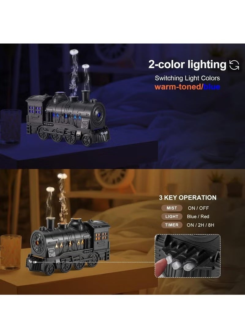 TIGER Train Diffuser 300ml Aromatherapy Diffuser – Top 6 Essential Oils Gift Set, Remote Control, Cool Mist with 2 Light & 2 Mist Modes, Auto Shut-Off for Bedroom, Office, Hotel (Train Black) - Image 3