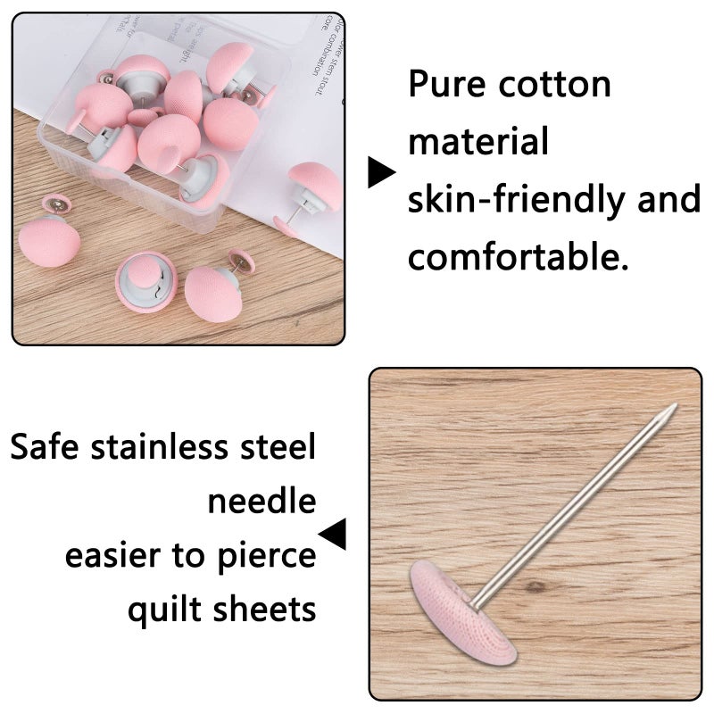 Potanro Duvet Clips Set 12 Pcs Duvet Pins, Duvet Button Fasteners Keeps Comforter from Shifting (Pink) - Image 4