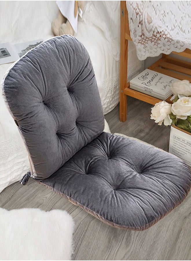 MLADEN - Desk Chair Cushion Comfortable Plush Chair Cushion  Office Chair Cushion Seat with Fixing Band And Back Support Lazy Sofa Cushion For Home Office Patio Dormitory Library(Grey) - Image 1