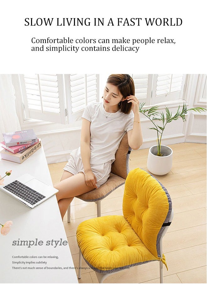 MLADEN - Desk Chair Cushion Comfortable Plush Chair Cushion  Office Chair Cushion Seat with Fixing Band And Back Support Lazy Sofa Cushion For Home Office Patio Dormitory Library(Grey) - Image 1