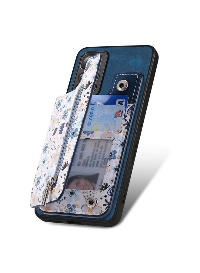 S-TOP Case For Redmi Note 10 Pro 4G Retro Painted Zipper Wallet Back Phone Case - Image 3