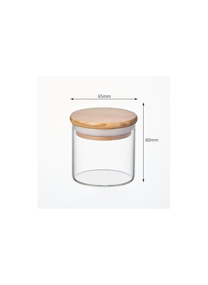 Generic - Set Of Small Cylinder Spice Jars With Air-tight Bamboo Lid -10 Pieces-(200ml) - Image 1