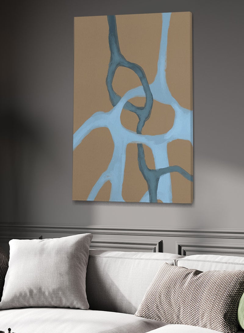 LOWHA Framed Canvas Wall Art Stretched Over Wooden Frame with Abstract Painting - Image 2