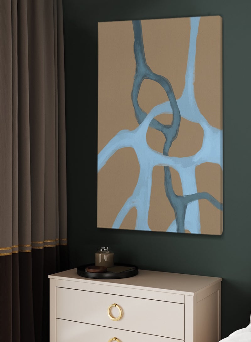 LOWHA Framed Canvas Wall Art Stretched Over Wooden Frame with Abstract Painting - Image 3