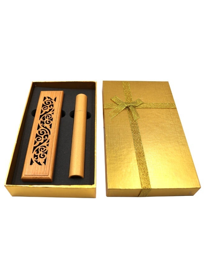 Bakhoor BoSidin Cambodian Oud Incense 20 sticks with Wooden Incense Holder Oud Bakhoor Golden Gift Set - Image 3
