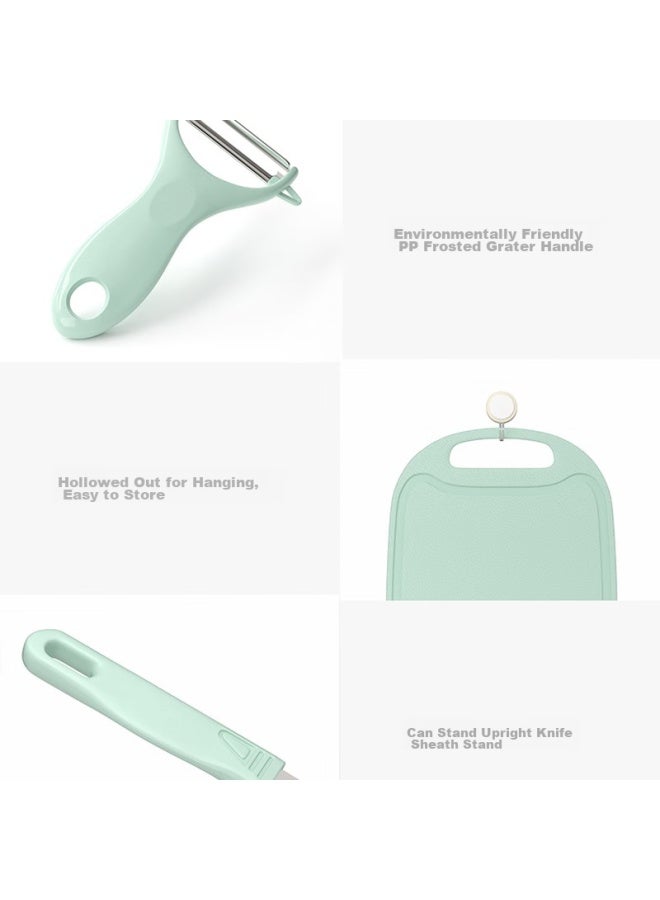 Cookss Baby Food Preparation Tools, Children's Cutting Board, Chopping Board, Knife, Scissors, 4-piece Set, Baby Food Preparation Tools - Image 5