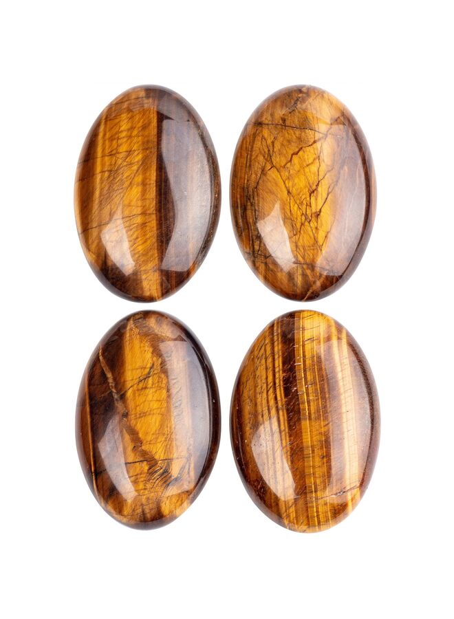 chenmay حجر عين النمر الكريستالي الطبيعي لشاكرا الريكي المصقول لعلاج الحب البيضاوي حجر القلق بلورات لتخفيف التوتر والقلق - Image 2