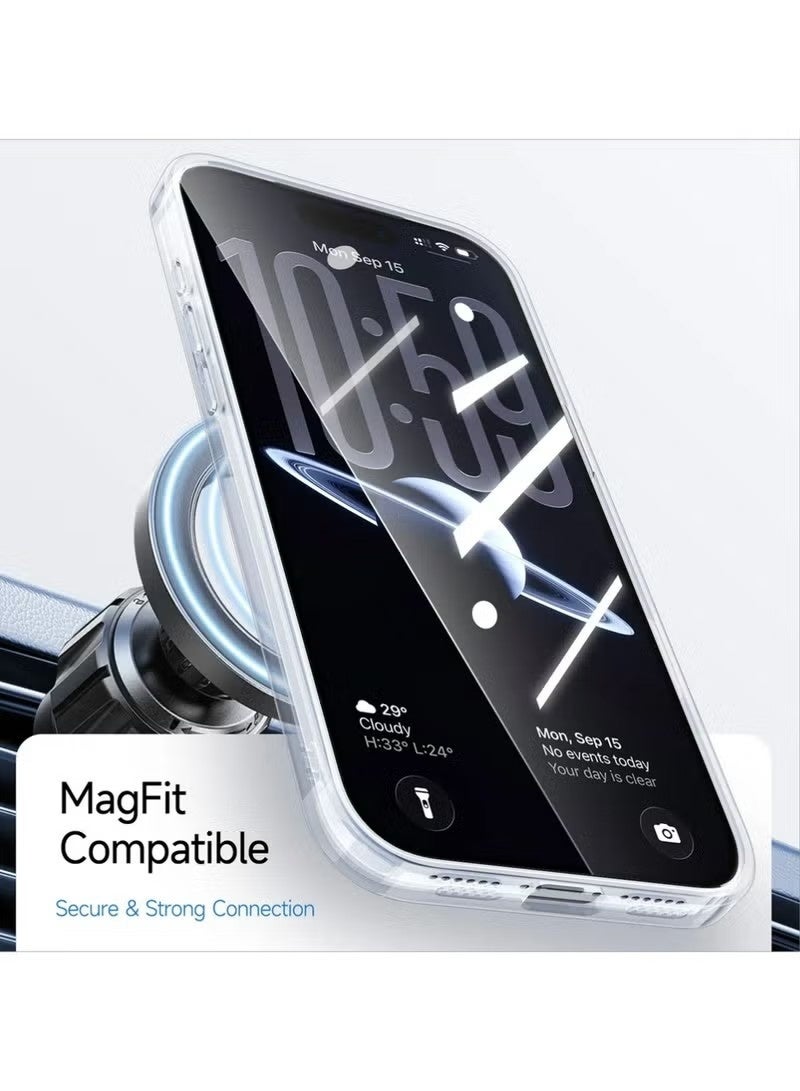 Hot Topic 【Anti-Yellowing Magnetic Case】for iPhone 17 Pro, Ultra-Thin Shockproof Clear Cover Compatible with Wireless Magnetic Charging - Image 2