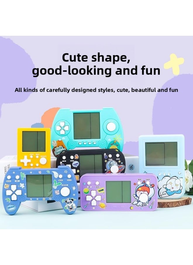 Tetris Travel Machine Handset Children's Educational Nostalgic Toy Electronic Game Machine Gift For Boys And Girls-Color:Upgraded Model-yellow [hd Large Screen Eye Protection] Battery Set  - Image 4