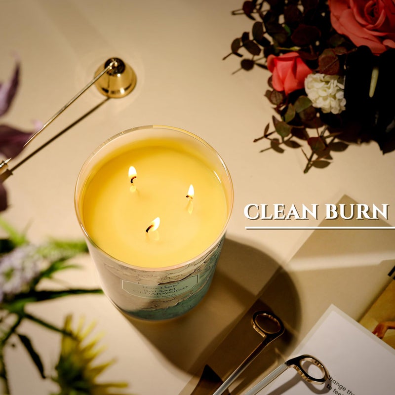 Home Lights HomeLights Scented Candles | Large Jar 34 Oz Natural Soy Candle | 130 hrs Long-Lasting with 3 Wicks | Industrial Chic for Home Decor | Gifts for Mom & Women, Balsam Cedarwood - Image 5