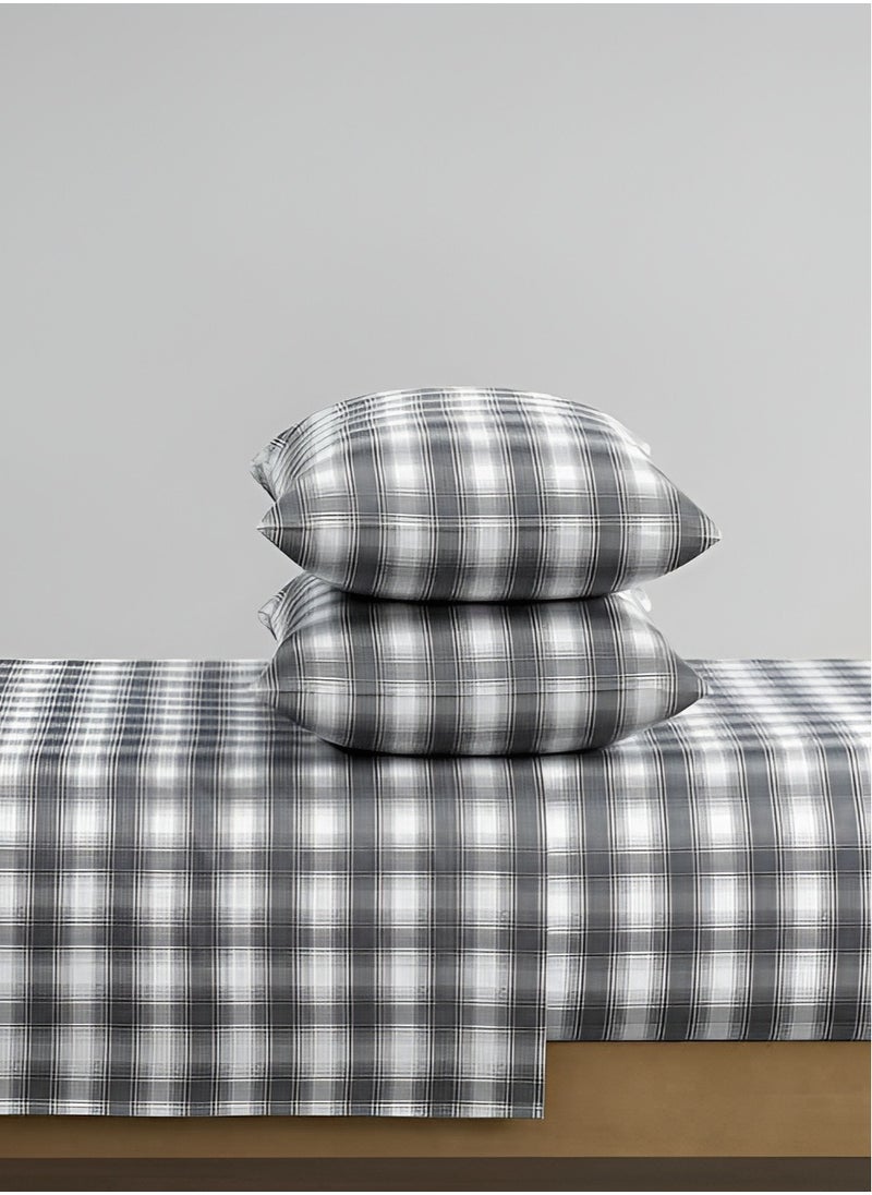Pendleton 6-Piece 300 Thread Count 100% Cotton King Size Bedsheet Set With 1x King Flat Sheet 284cm x 264cm + 1x King Fitted Sheet 198cm x 203cm + 4x King Pillow Cases 53cm x 104cm  - Image 3