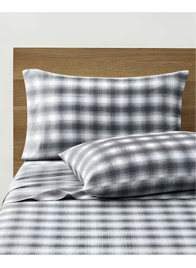 Pendleton 6-Piece 300 Thread Count 100% Cotton King Size Bedsheet Set With 1x King Flat Sheet 284cm x 264cm + 1x King Fitted Sheet 198cm x 203cm + 4x King Pillow Cases 53cm x 104cm  - Image 2