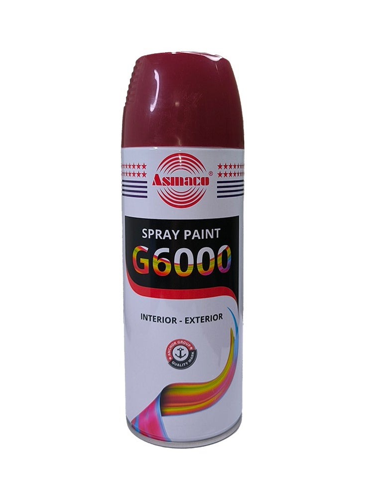 Asmaco - G6000 Maroon Acrylic Spray Paint - 400 ml - Image 1