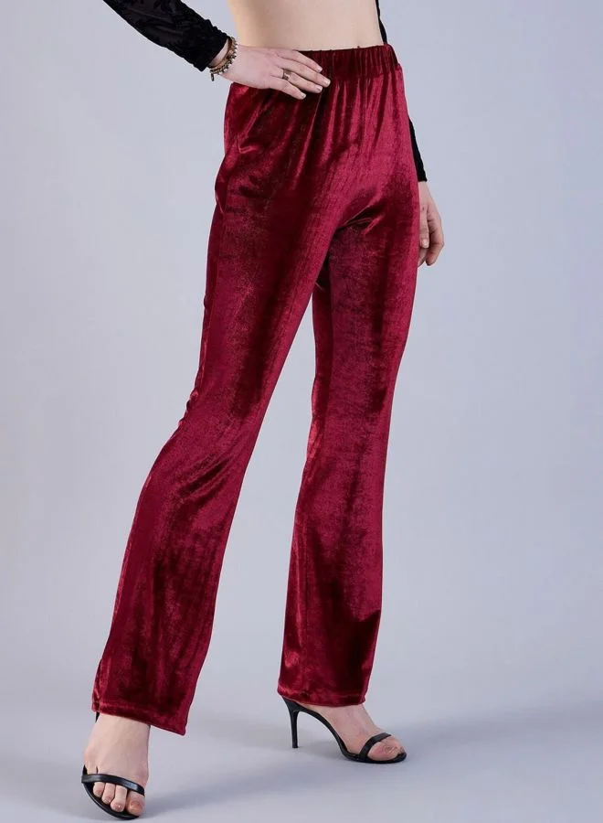 Freehand Women Bootcut Solid Mid Rise Bootcut Pant