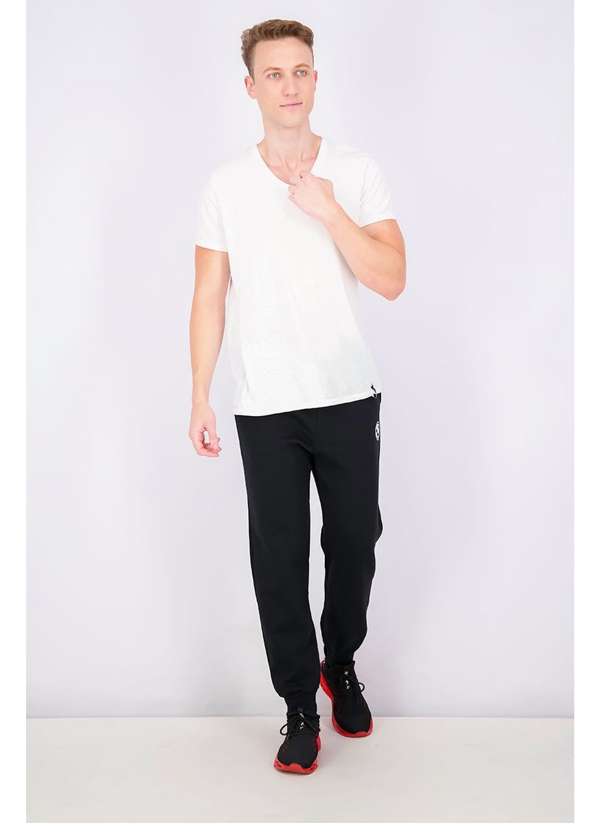 TRUE RELIGION - Men Graphic Printed Drawstring Jogger Pants, Black - Image 1
