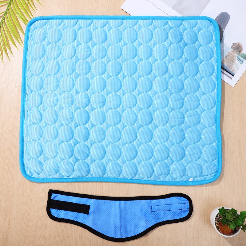 Dog Cooling Bandana Neck Wrap Cooler with Ice Silk Mat Cooling Blanket for Small Medium Dogs - Image 3