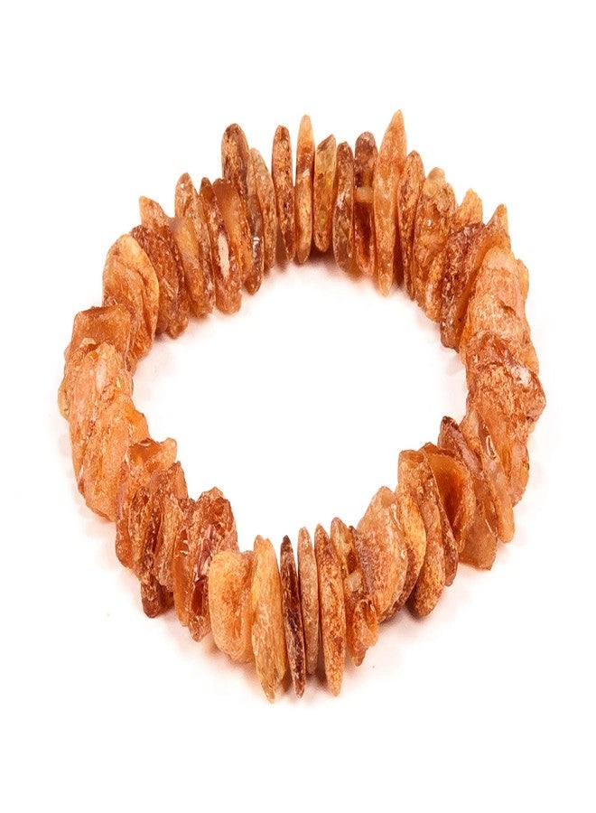 AMBERAGE Natural Baltic Amber Bracelet for Adults (Women/Men) - Hand Made from Raw/Certified Baltic Amber Beads - Image 1